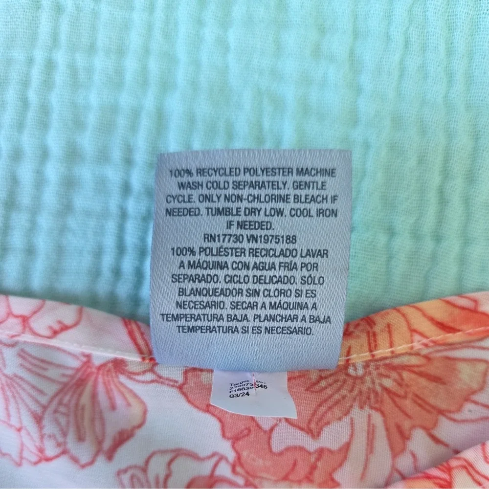 Womens SM Sarong Cover Up Peach Floral Print Shade & Shore (296)